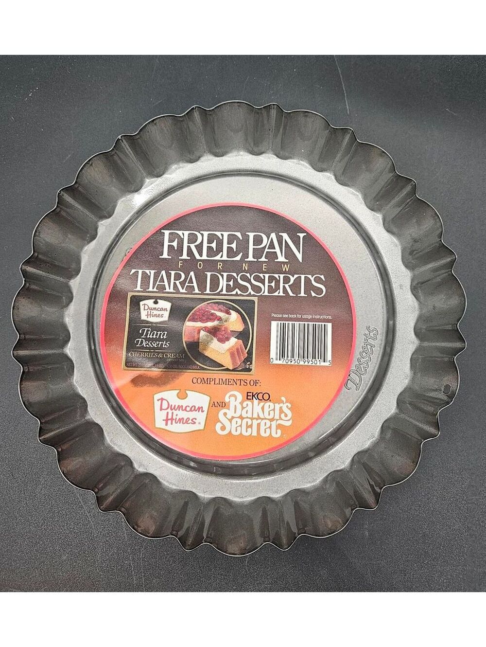 NWT Vintage Duncan Hines EKCO Baker’s Secret Tiara Desserts Promotional Pan